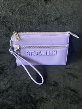 Steve Madden Lilac Zip Wristlet Clutch